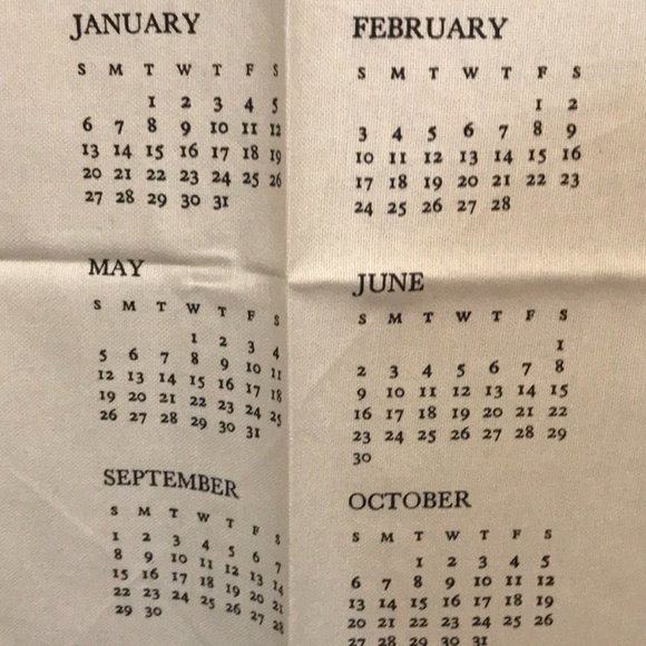 2019 calendar tea towel with cactus NWT - Picture 9 of 16